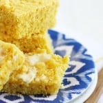 Light, fluffy, and perfect for with soup or chili, this #vegan cornbread is the best!