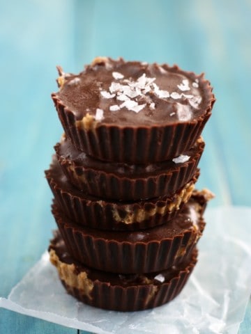 Deliciously easy and tasty sunbutter cups! These are rich and decadent and a treat that everyone can enjoy! #chocolate
