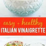 Delicious, easy, and frugal Italian vinaigrette recipe! Just six ingredients are needed to make this tasty salad dressing! #salad