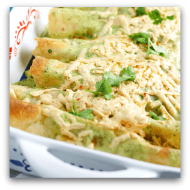 Our family's favorite chicken enchiladas - find the recipe in Allergy Free & Delicious!
