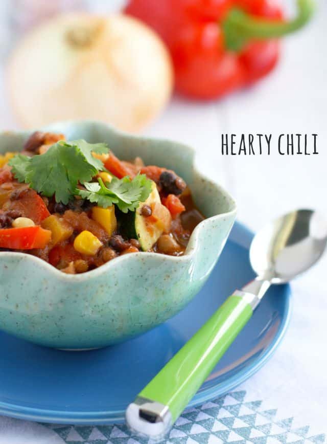 Hearty Vegan Chili from Allergy Free and Delicious. 