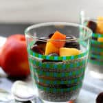 chia pudding with peaches