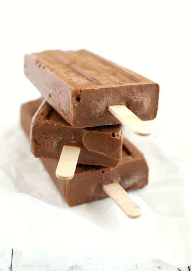 Chocolate coconut yogurt popsicles are a delicious way to cool off! 