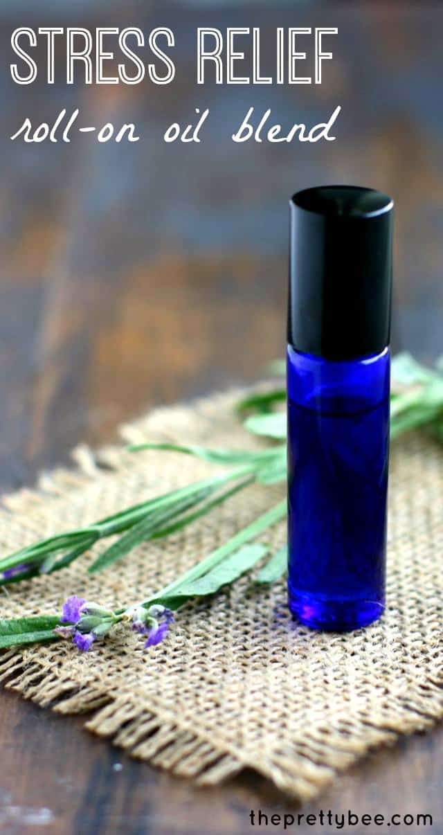 How to make your own stress relief roll-on essential oil blend. This tutorial is easy to follow and this blend smells amazing!
