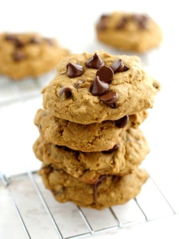 Soft, chewy, irresistible chocolate chip banana cookies. Easy recipe that everyone loves.