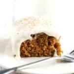 This is the perfect way to use up that extra zucchini! Moist and delicious zucchini cake with a creamy frosting.