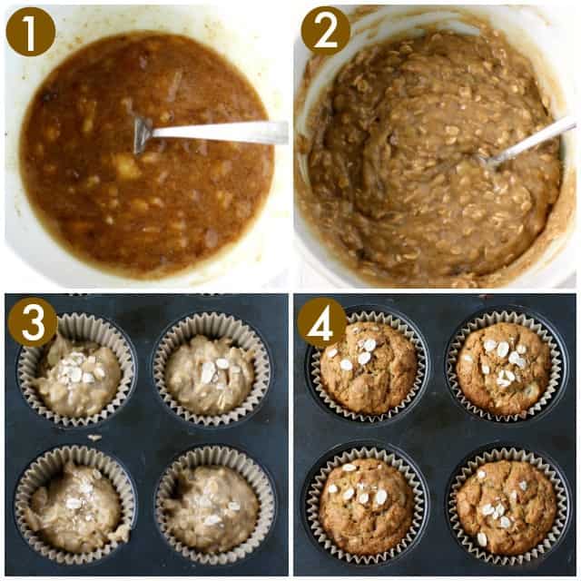 how to make banana oat muffins