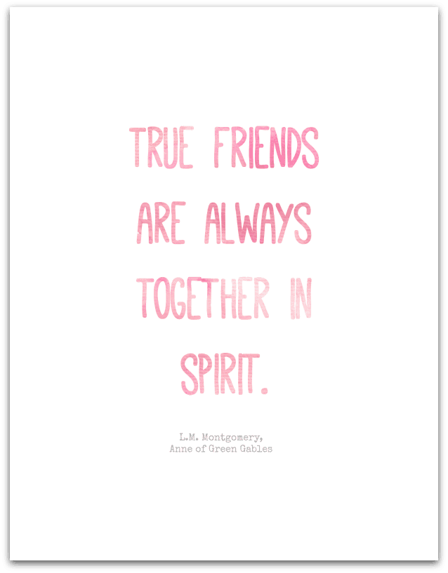 Free printables of L.M. Montgomery quotes from theprettybee.com