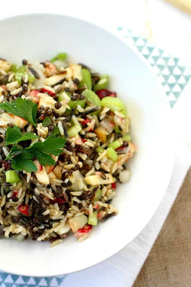 wild rice lentil salad