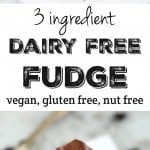Creamy, dreamy, dairy free fudge with only THREE ingredients!