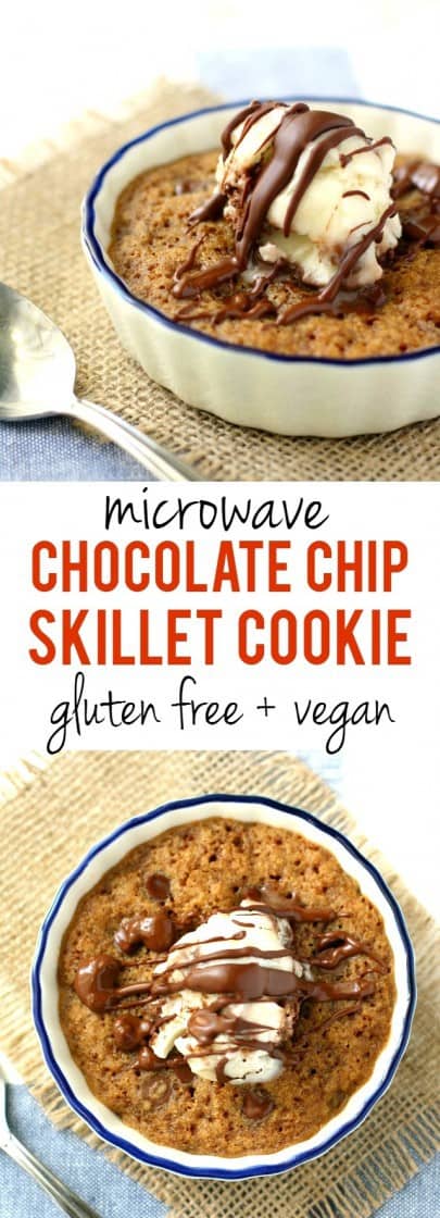 Microwave Deep Dish Chocolate Chip Cookie for One (Pizookie). - The ...