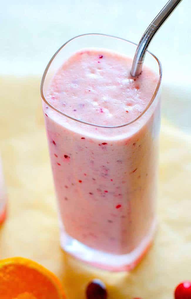 Cranberry Orange Smoothie from Cotter Crunch