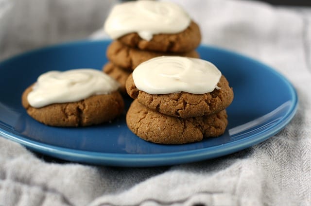 gluten free molasses cookies with icing