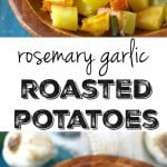 Roasted potatoes with garlic and rosemary are so delicious and very easy to make! The garlic and rosemary gives these a wonderful flavor! This dish is a real crowd pleaser.