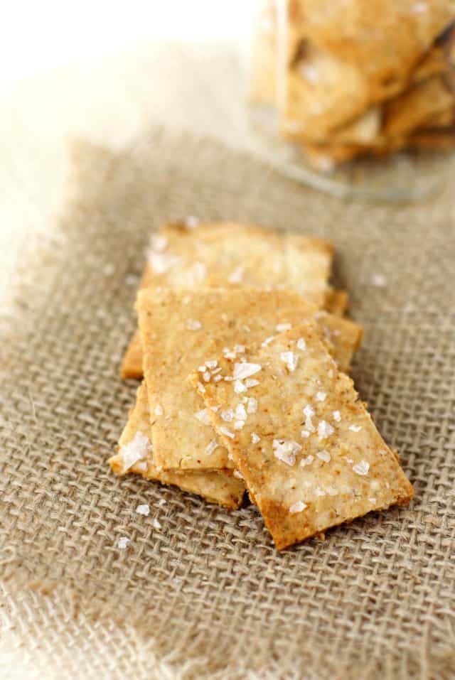Easy and delicious crispy, crunchy gluten free cracker recipe. This recipe is so tasty, and much cheaper than store bought crackers!