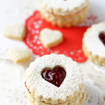 Gluten free and vegan linzer cookies are a sweet treat that's sure to be appreciated on Valentine's Day!