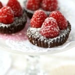 These chocolate raspberry tarts are so sweet and pretty for a special occasion! Top 8 free and gluten free!