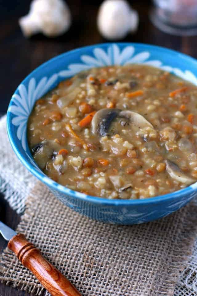 Easy and comforting creamy lentil and wild rice soup is a meal everyone is sure to enjoy!