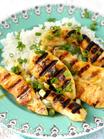 A flavorful honey mustard marinade results in tender, flavorful, juicy chicken! A perfect grilling recipe for summer.