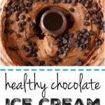 This double chocolate ice cream is dairy free and made without an ice cream maker! An easy and healthy ice cream recipe.