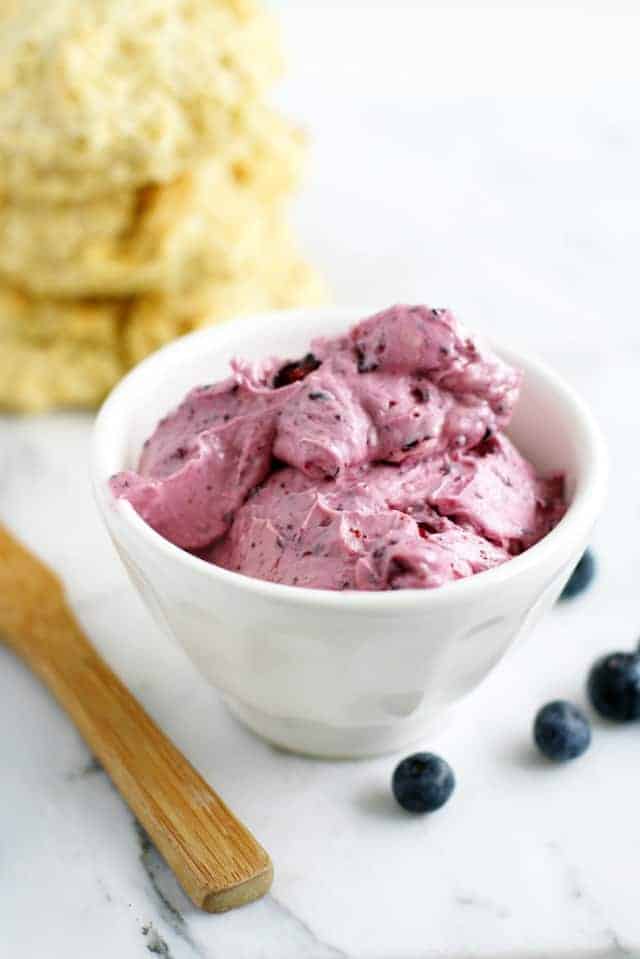 Delicious blueberry butter is just right for spreading on toast or biscuits!