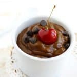 Creamy, rich, and delicious, this cherry chocolate avocado mousse is a healthy dessert recipe!
