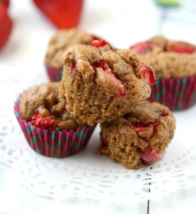 mini muffins with strawberries
