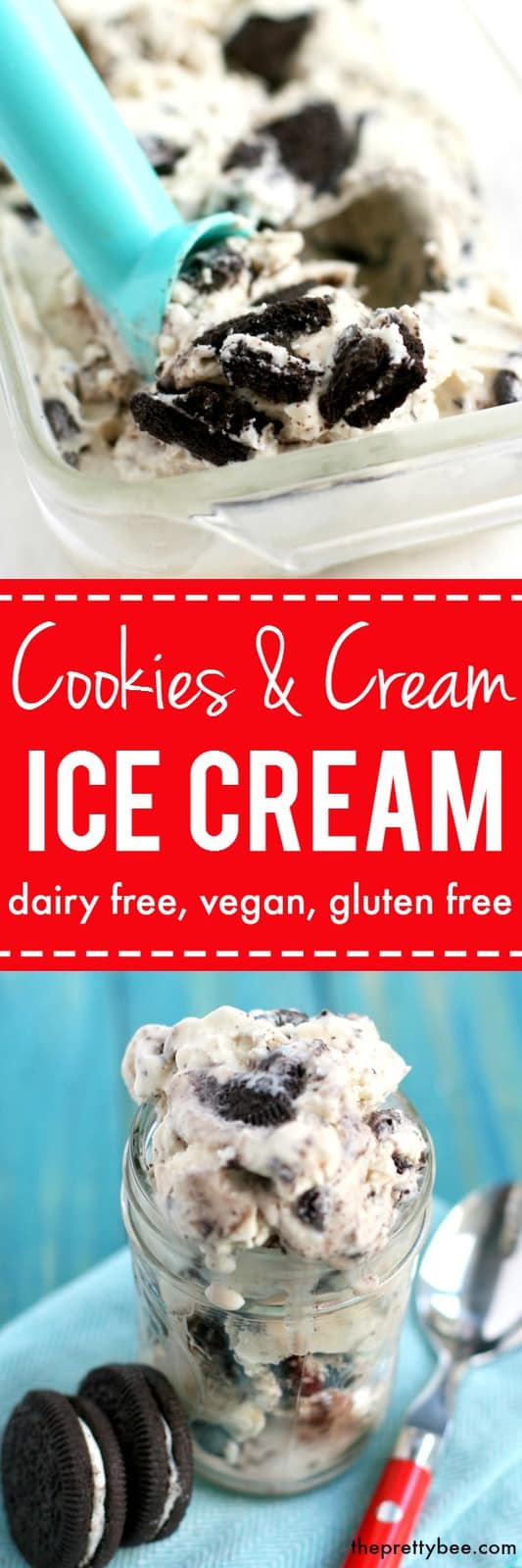 Deliciously sweet and decadent dairy free cookies and cream ice cream is sure to become a favorite recipe! Easy to make at home!