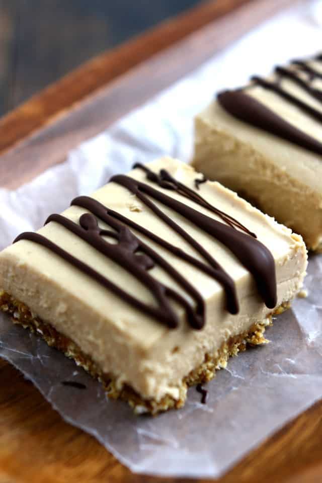 Light and delicious no-bake peanut butter cream bars are a wonderfully decadent dessert!
