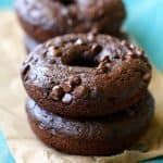 The perfect way to use up some zucchini - make these chocolate zucchini donuts! A delicious dessert or breakfast recipe that the whole family will love!