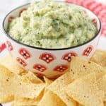 A creamy and healthy dip made from zucchini, white beans, and garlic.