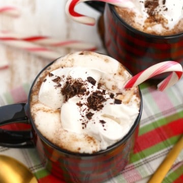 Dairy free peppermint hot cocoa is delicious and a wonderful way to warm up this winter!