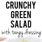This crunchy green salad is full of flavor from a tangy dressing. Just delicious!
