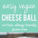 A creamy, flavorful vegan cheese ball is the perfect party appetizer!