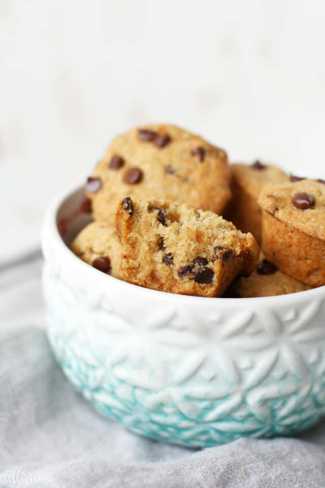 Chocolate chip cookie mini muffins