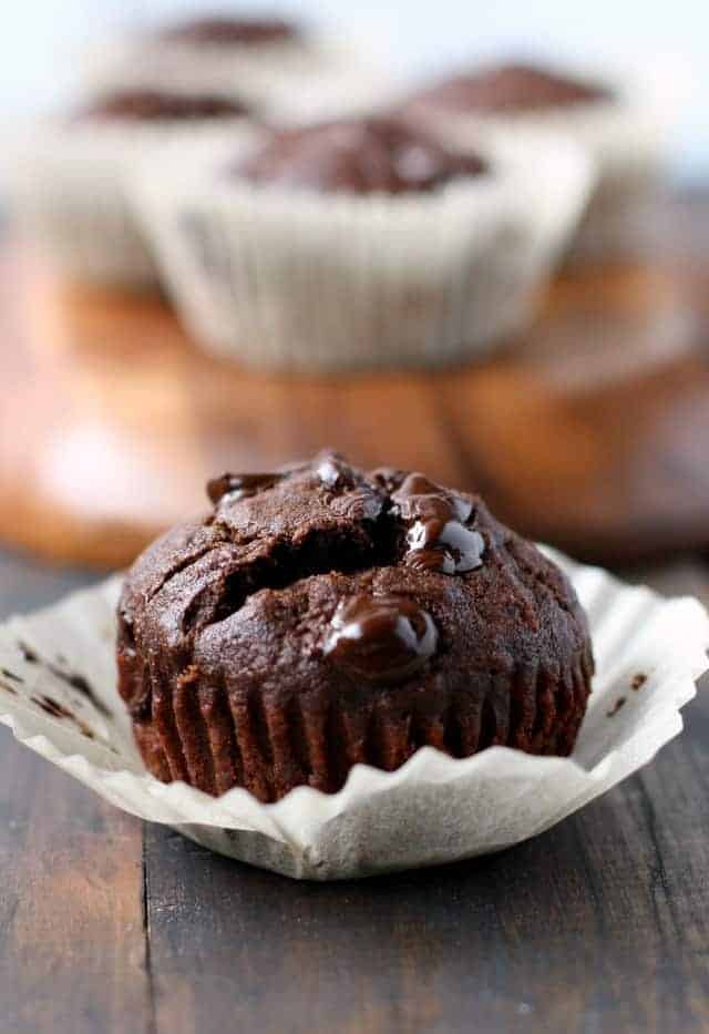 Muffins sin azúcar refinada de chocolate