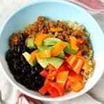gluten free taco quinoa bowl recipe