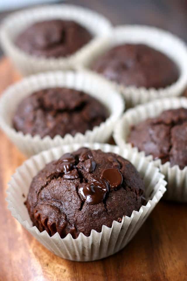 Receta de muffins de chocolate con azúcar refinada sin gluten