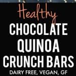healthy chocolate quinoa crunch bars