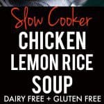 slow cooker chicken lemon rice soup