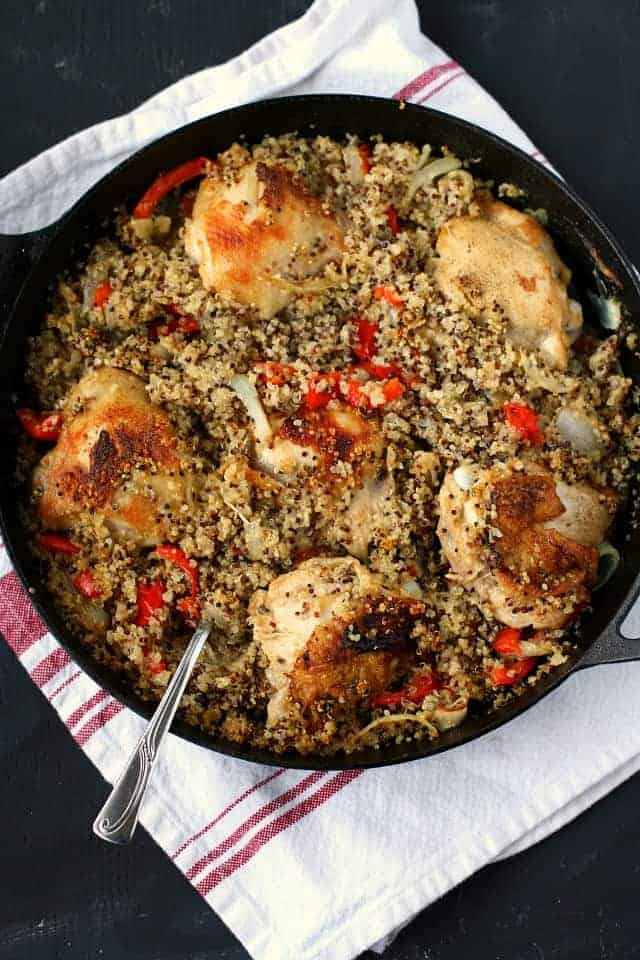 skillet chicken and quinoa
