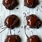 chocolate filled coconut thumbprints