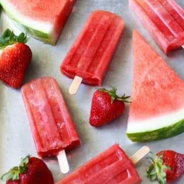 strawberry watermelon fruit popsicles