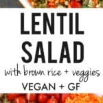 lentil rice salad recipe