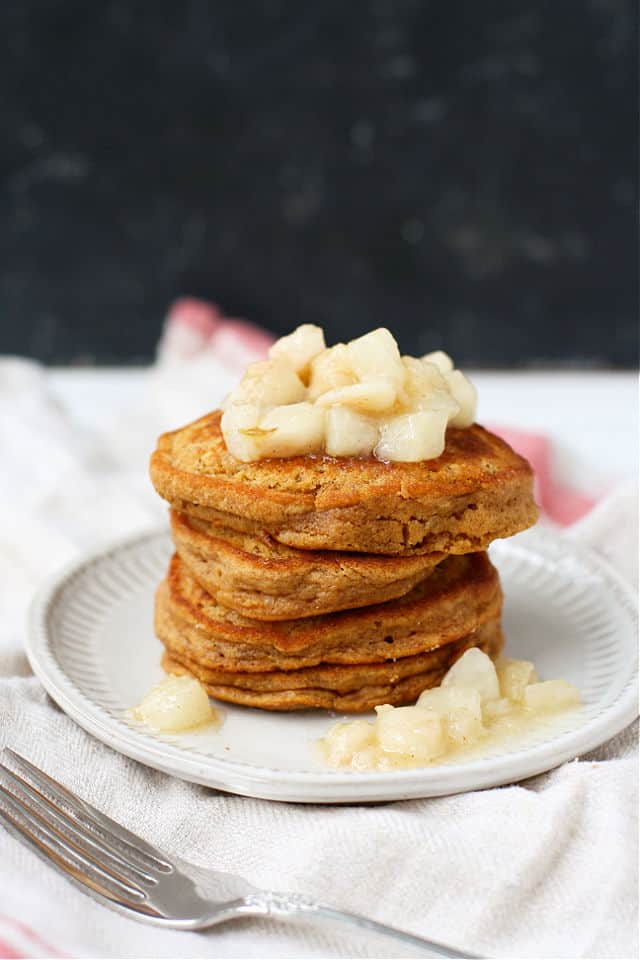 stack of gingerbread pancakes