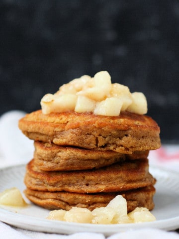 stack of vegan gingerbread pancakes