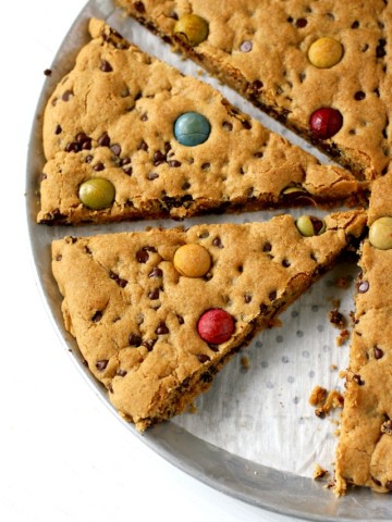 gluten free vegan giant chocolate chip cookie