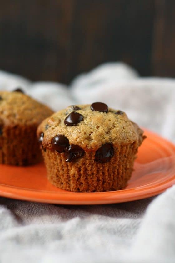 Easy Vegan Chocolate Chip Muffins. - The Pretty Bee