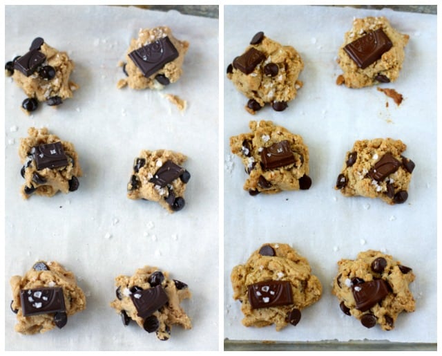 gluten free cookies before and after baking