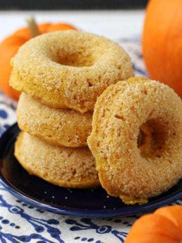 baked dairy free pumpkin donuts